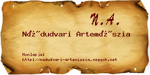 Nádudvari Artemíszia névjegykártya